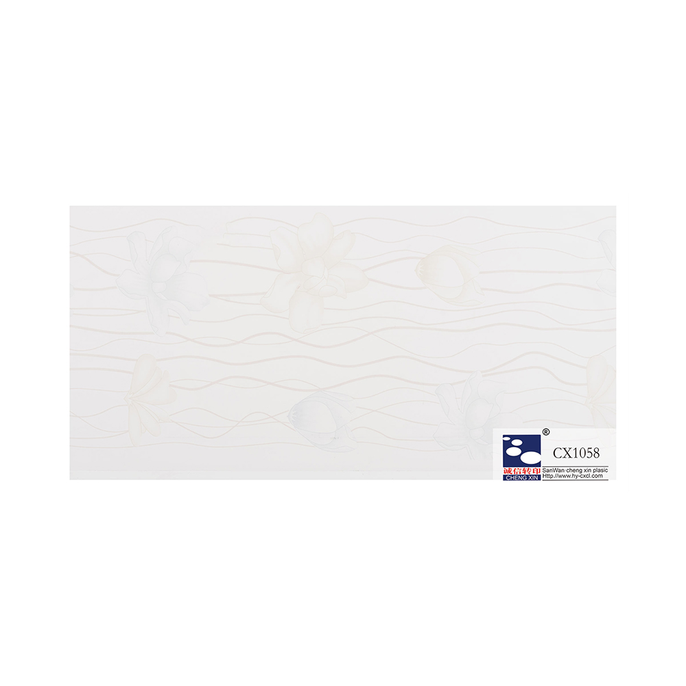 21 cm Möbelfolien Heißprägefolien mit luxuriösen bedruckten Blumen für PVC-Platte CX1058
