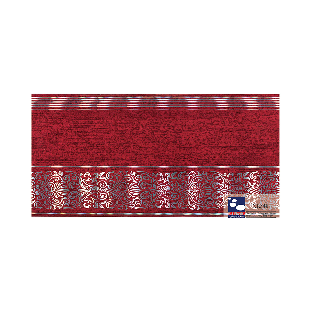 Kundenspezifische schöne Mehrfarbendruckblumen 210mm Heißprägefolie für PVC-Brett XL548