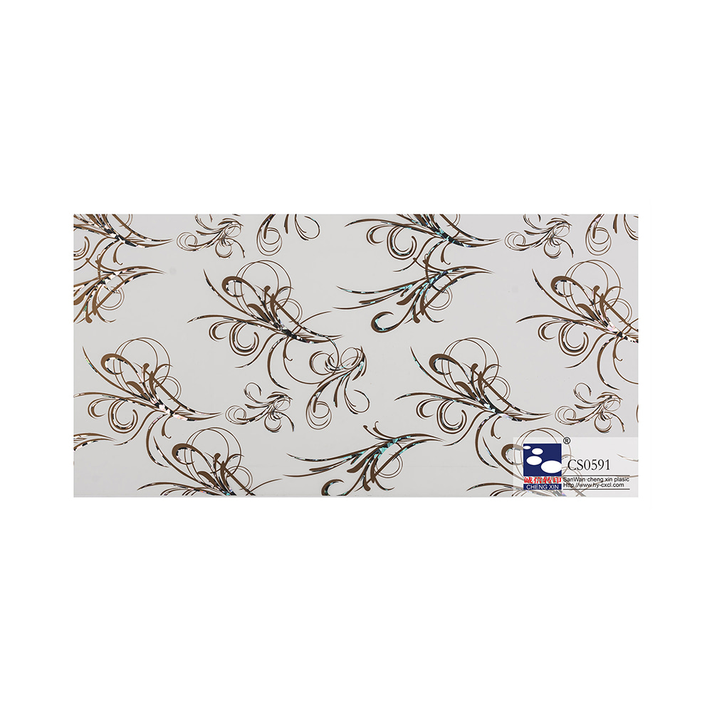 Niedrige billige hölzerne moderne Art-Holzkorn-Heißprägefolie für PVC-Decke CS0591