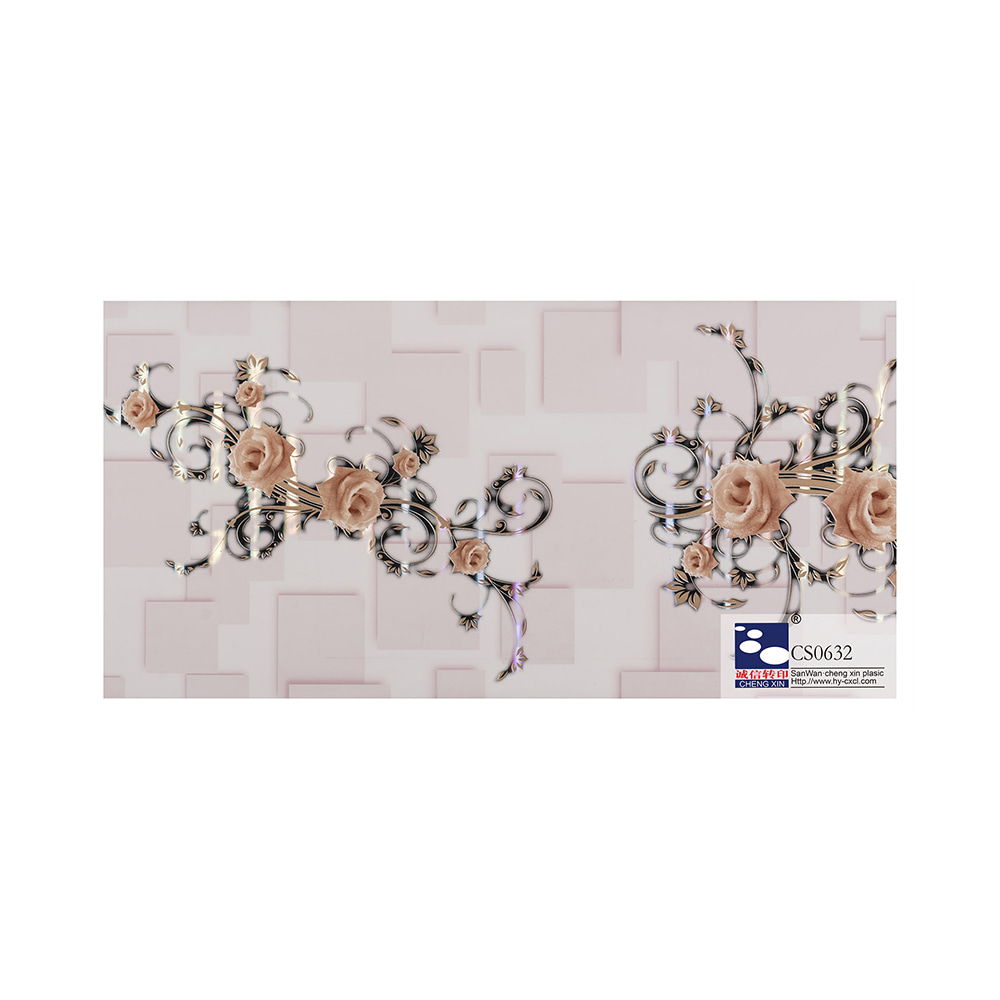Gut verpackte Holzdesign-Heißprägefolie PVC-Laminierungsfolie für Panel CS0632