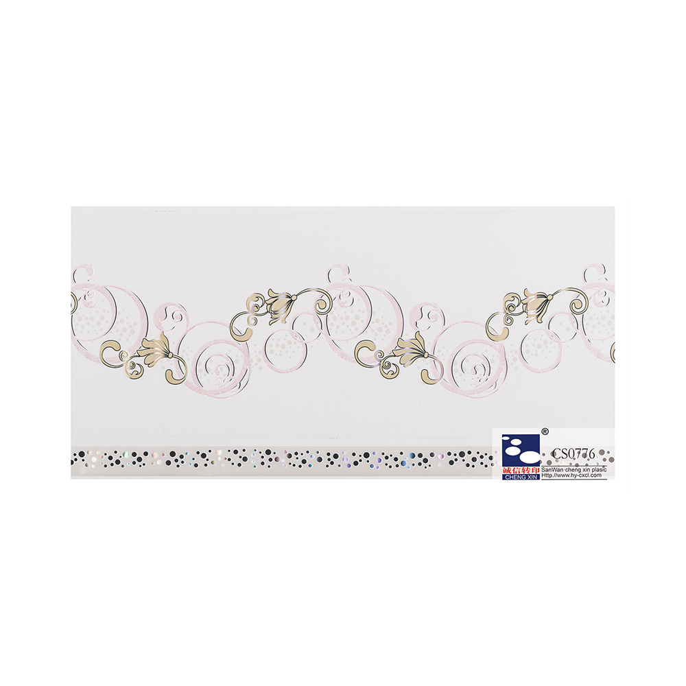 Schöne gedruckte Blumen-Holzdesign-Heißprägefolie PVC-Laminierungsfolie für Panel CS0776
