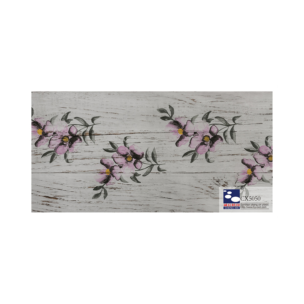 Marmor-Heißprägefolie in verschiedenen Farben mit verschiedenen bedruckten Blumen für Panel CX5050