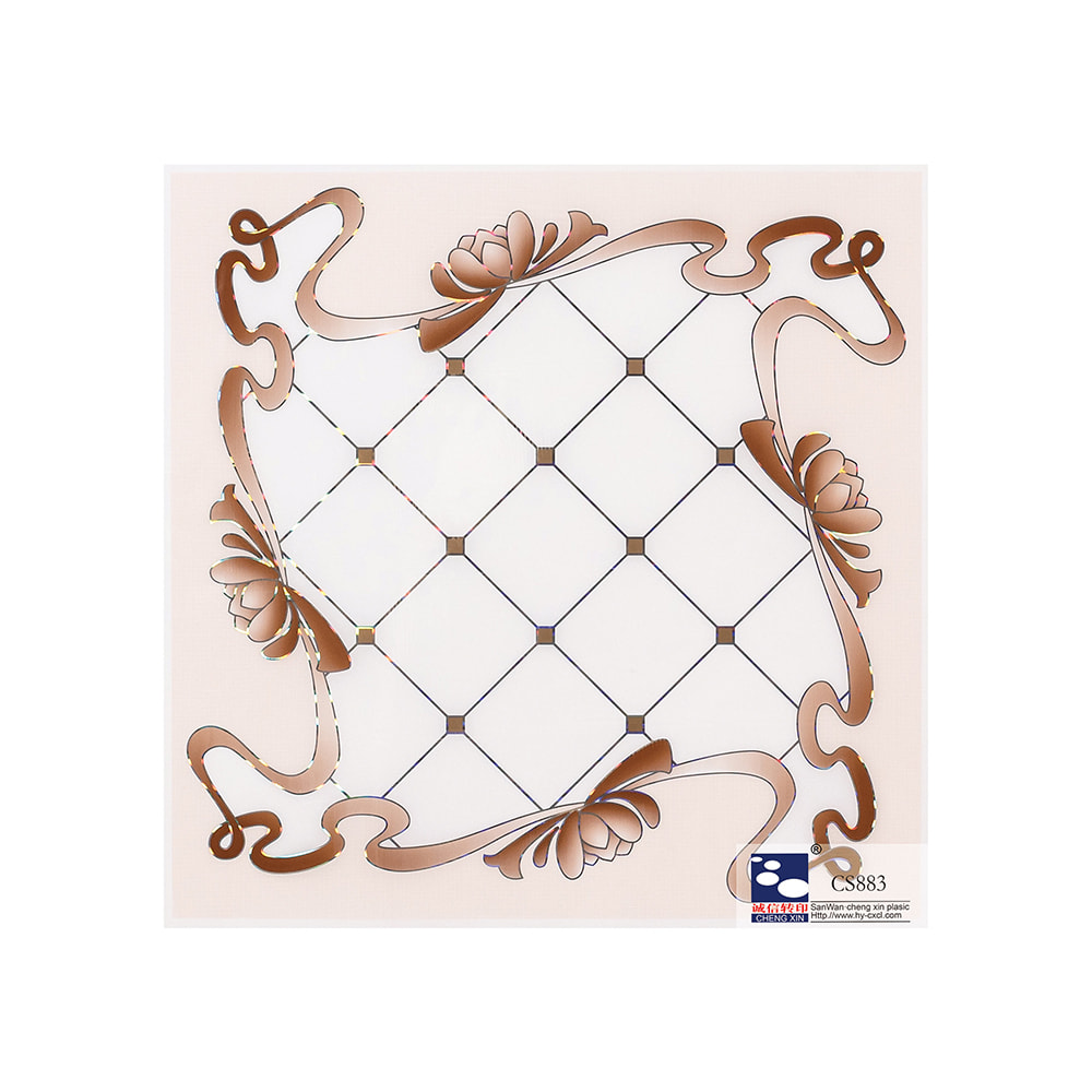 Heißprägefolie für PVC-Kunststoff-Deckenplatte CS883 mit klarem Druck