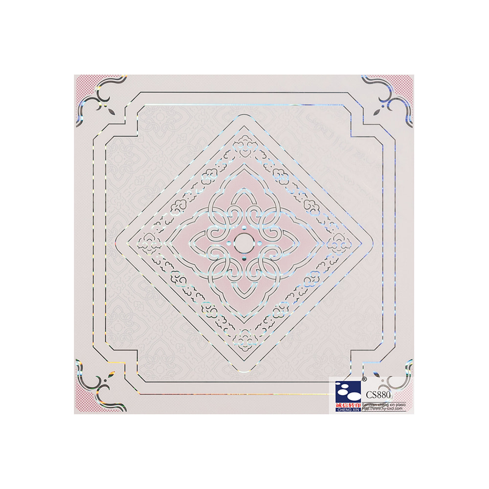Holzmaserung Druckblumen Design Stanzfolien für PVC-Platten-Dekoration CS880
